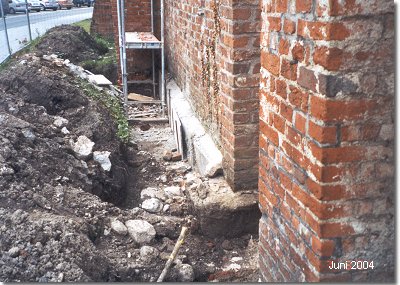 Sanierung Teilst�ck der Stadtmauer Stralsund