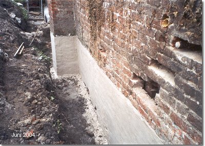 Sanierung Teilst�ck der Stadtmauer Stralsund