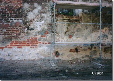 Sanierung Teilst�ck der Stadtmauer Stralsund